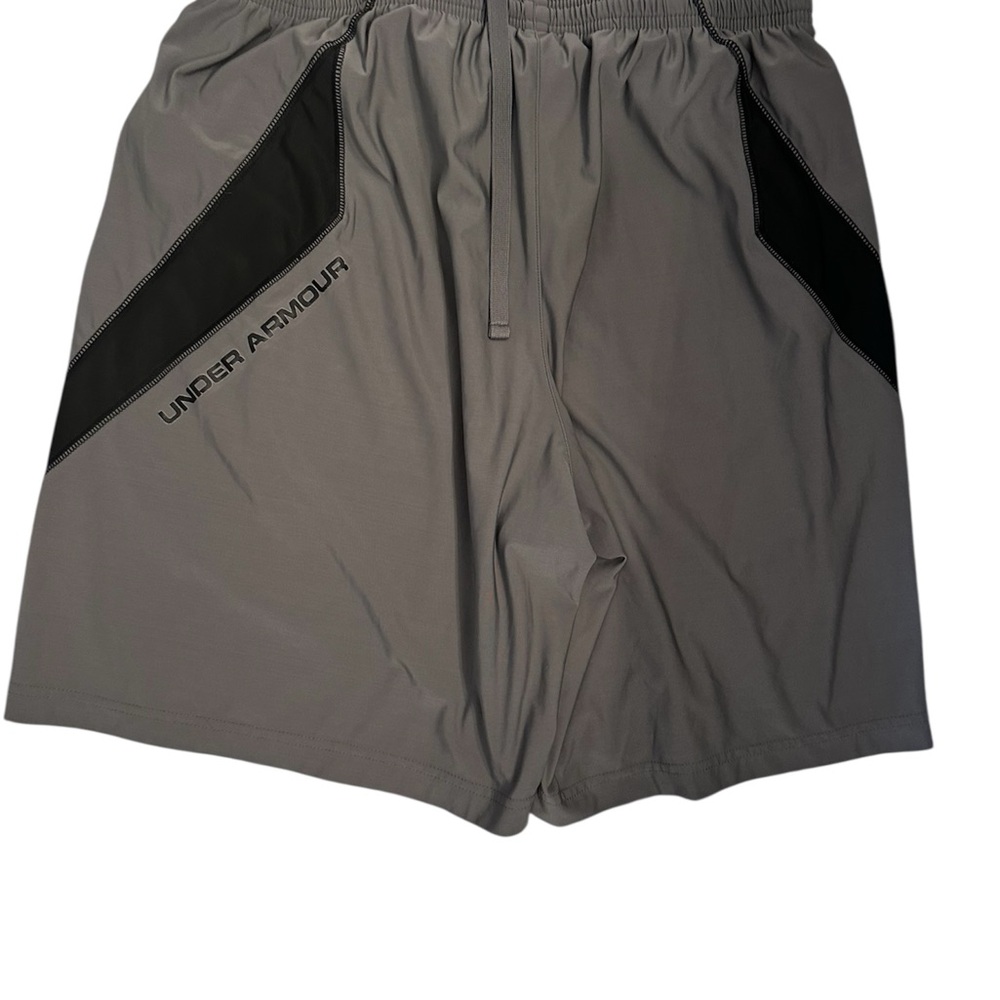 Under Armour Gray and Black Athletic Shorts - Picture 2 of 3